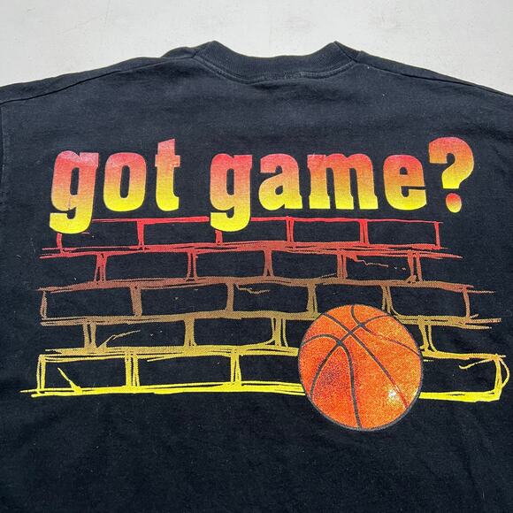 Vintage 1997 Looney Tunes Taz Got Game Shirt USA Made L Basketball Double Sided - Picture 11 of 13